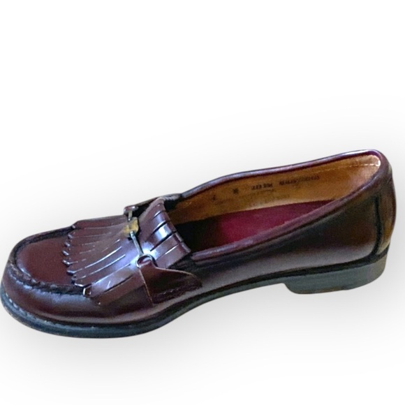 G.H.Bass Weejuns Oxblood Leather Loafers Kiltie Horse-Bit Vintage 80’s Size 6 - Picture 3 of 14